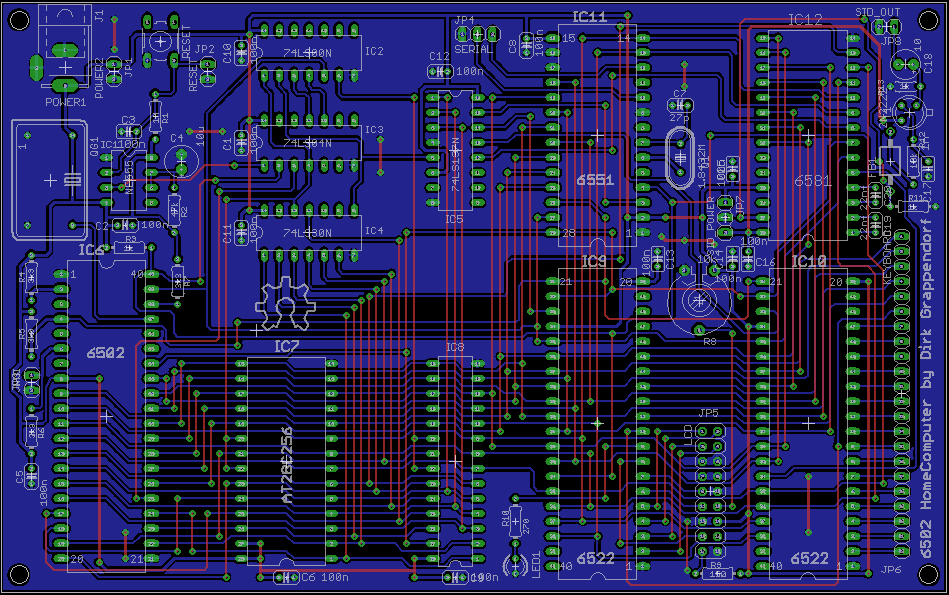 Homecomputer 6502 Final Board