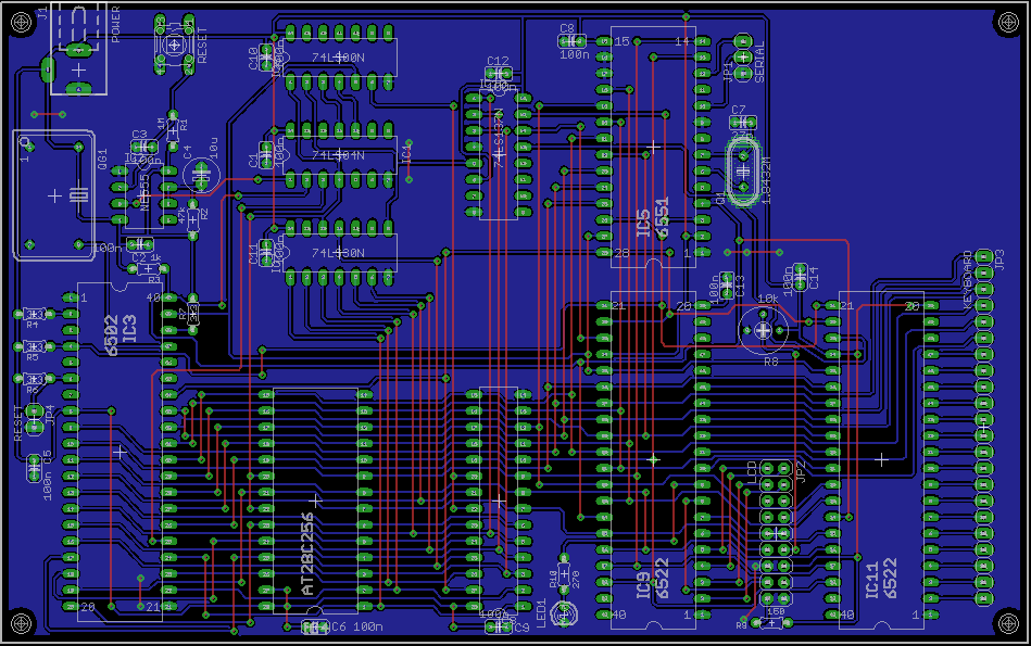 Homecomputer 6502 Interrupts PCB