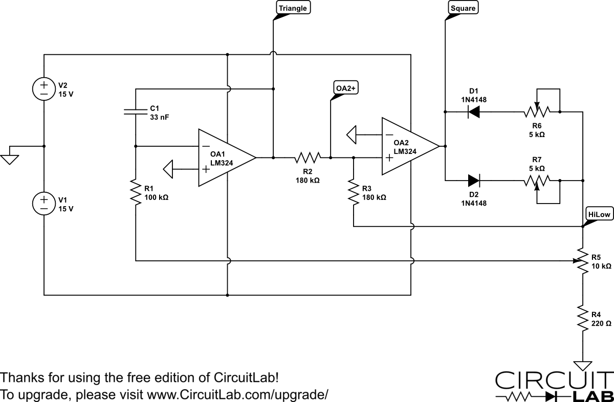Analog Computer Trianglegen Circuitlabs