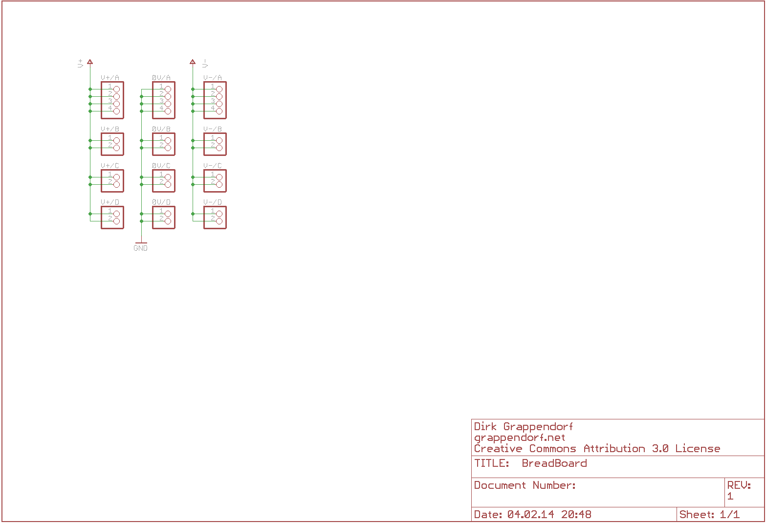Analog Computer Protoboard Schematic